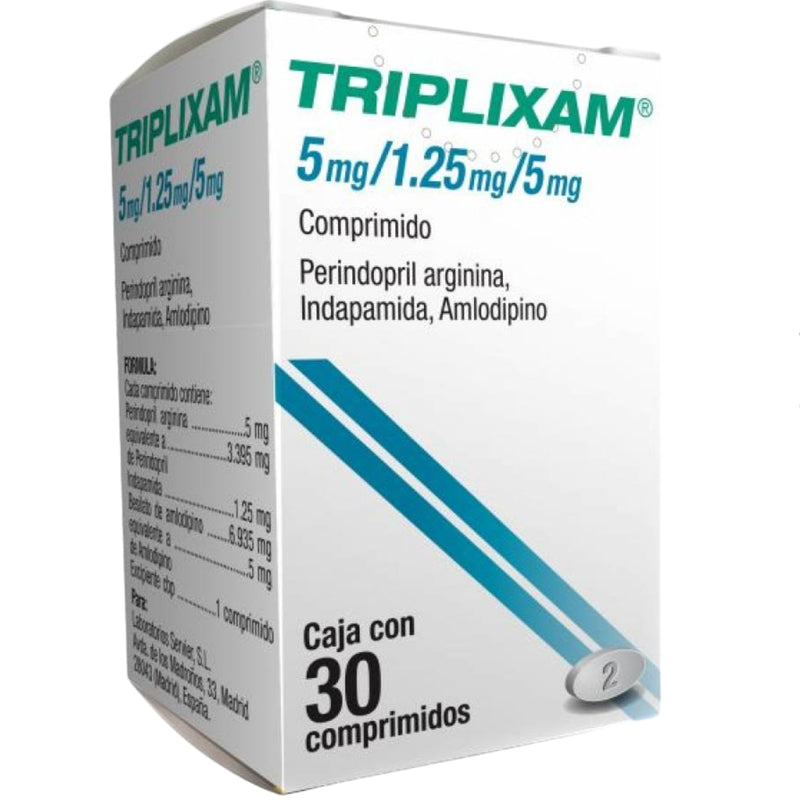 TRIPLIXAM 5/1.25/5 MG CPR C/30
