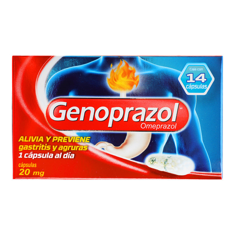 GENOPRAZOL 20 MG CAP C/14