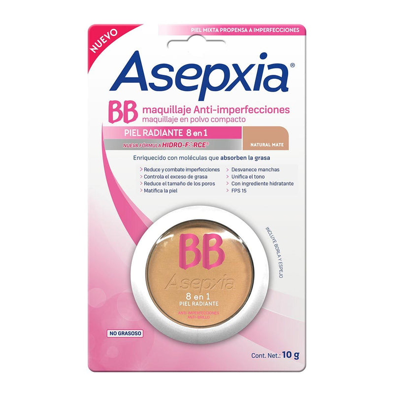 ASEPXIA BB NATURAL MATE PVO 10 GR