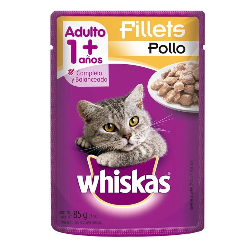 WHISKAS FILLETS POLLO 85 GR