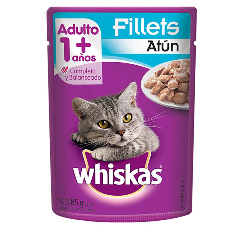 WHISKAS FILLETS ATUN 85 GR
