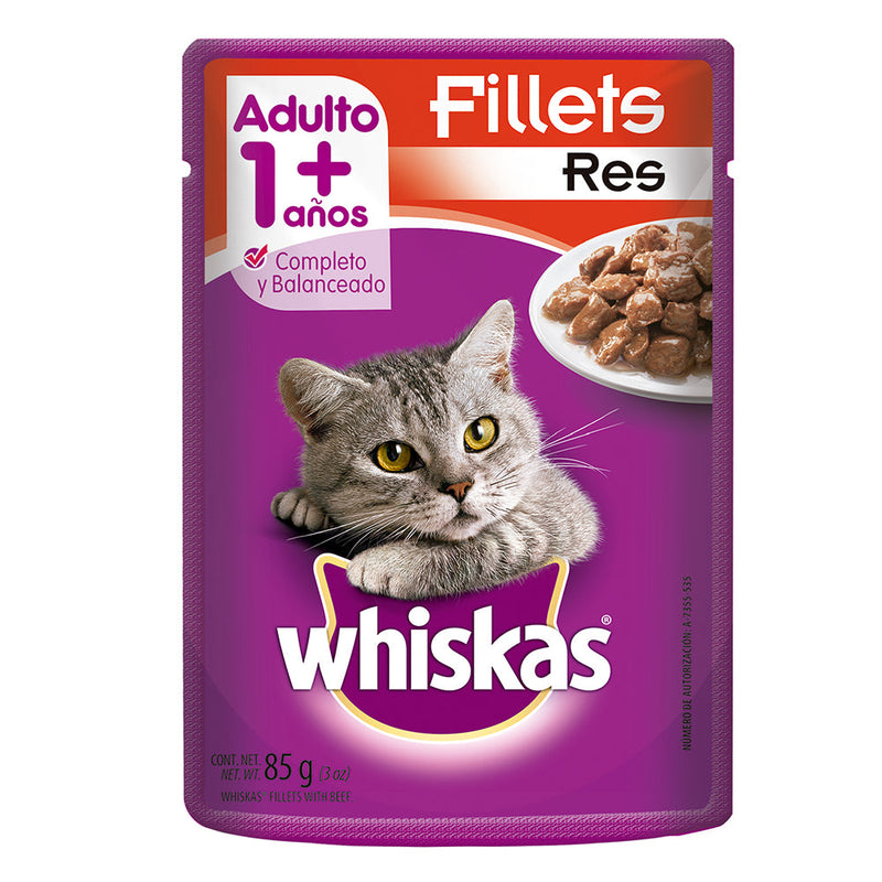 WHISKAS FILLETS RES 85 GR