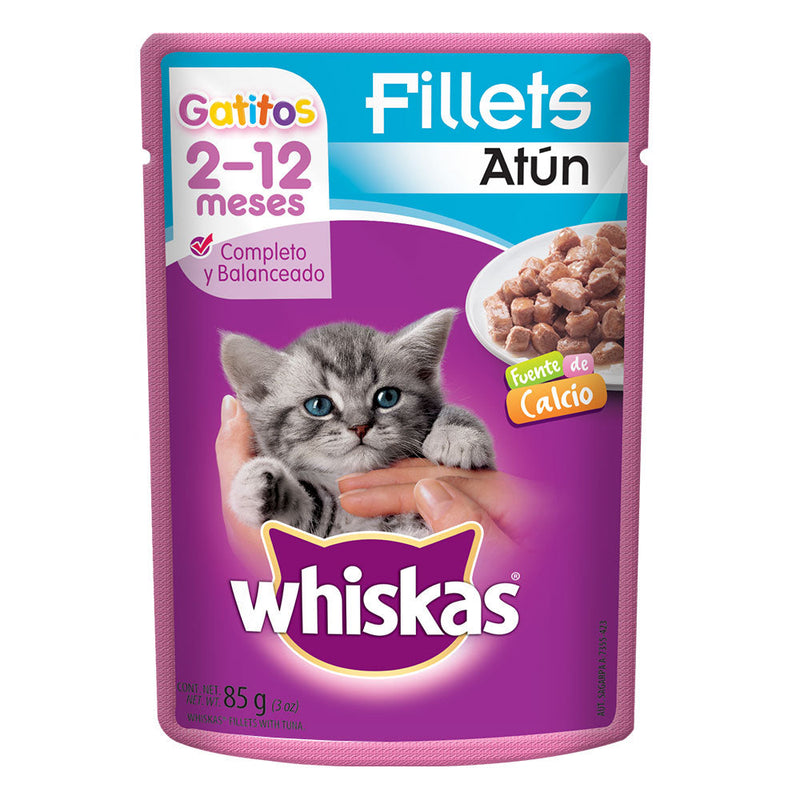 WHISKAS FILLETS ATUN 2-12 85 GR