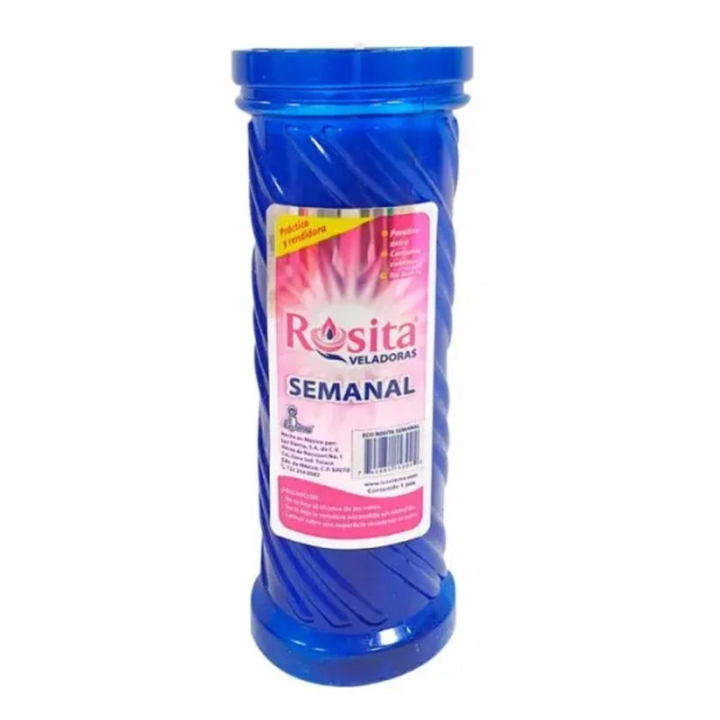 VELADORA LUZ ETERNA ECO SEMANAL ROSITA