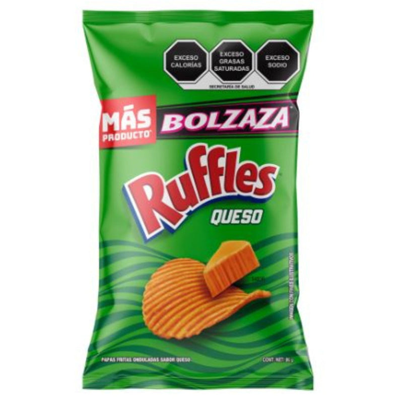 BOLZAZA RUFFLES QUESO 82 GR