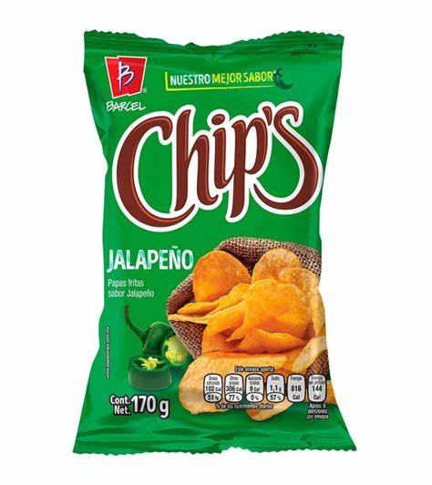 CHIPS JALAPEÑO BARCEL 170 GR