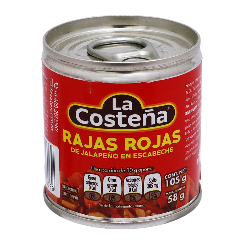 LA COSTEÑA RAJAS ROJAS 105 GR