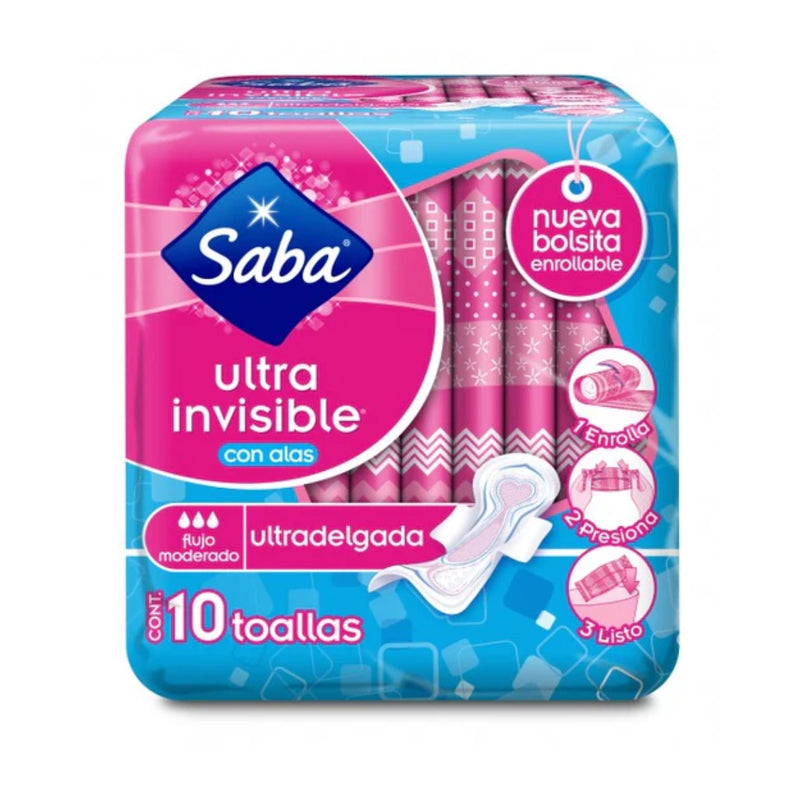 SABA ULTRA INVISIBLE C/ALAS TOALLA C/10