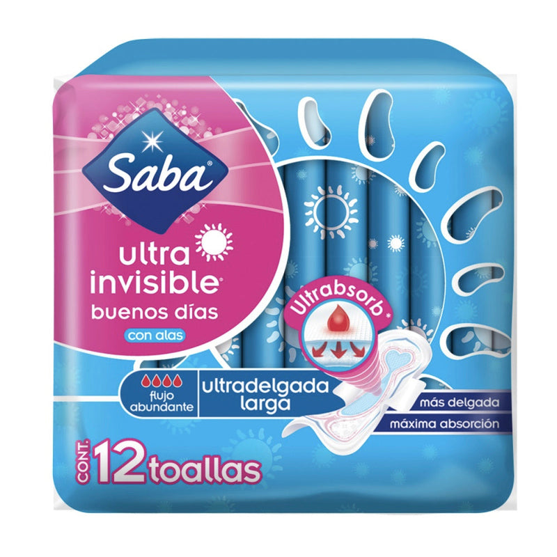 SABA ULTRA INVISIBLE LARGA C/ALAS TOALLA C/12