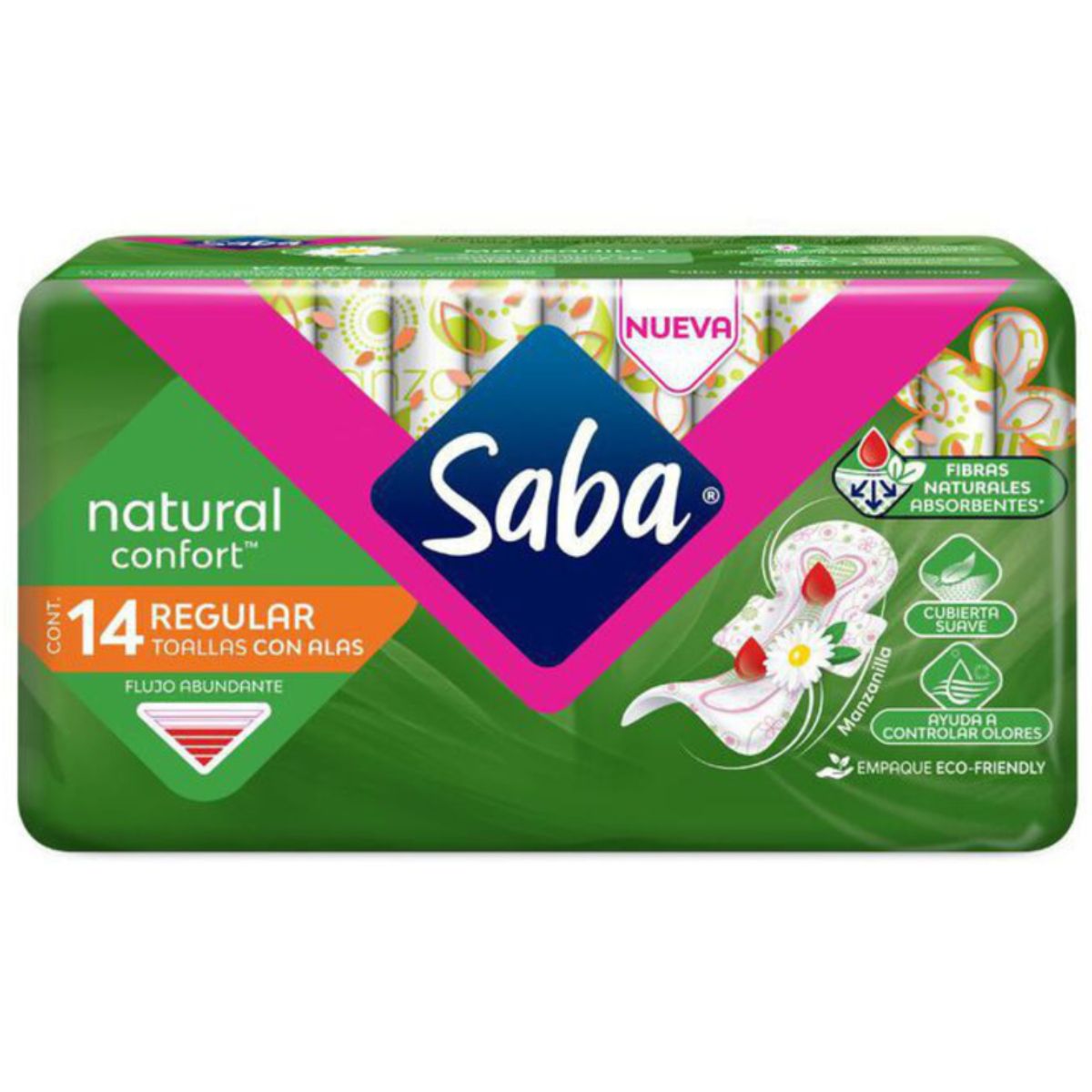 SABA CONFORT REGULAR C/ALAS TOALLA C/14