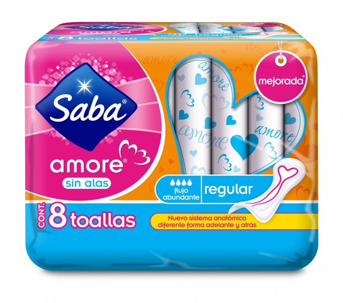 AMORE SABA REG S/ALAS TOALLA C/8