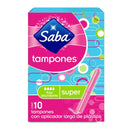 SABA TAMPONES FLUJO ABUNDANTE C/10 CS2+1