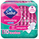 SABA INVISIBLE C/ALAS TOALLA C/10
