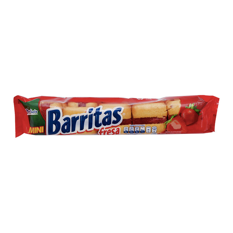 MARINELA MINI BARRITAS FRESA 222 G TUBO