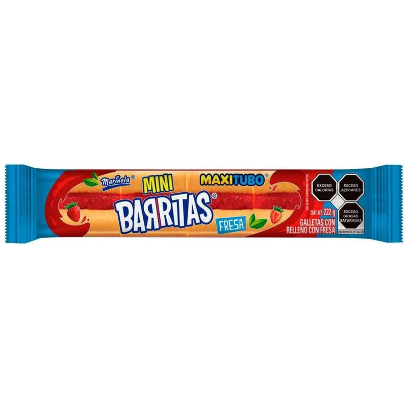 MARINELA MINI BARRITAS FRESA 222 G TUBO