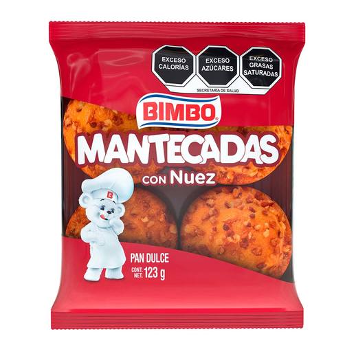 BIMBO MANTECADAS CON NUEZ 184.5 GR