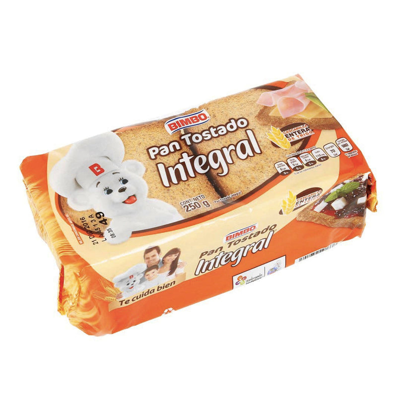 BIMBO PAN TOSTADO INTEGRAL 250 GR
