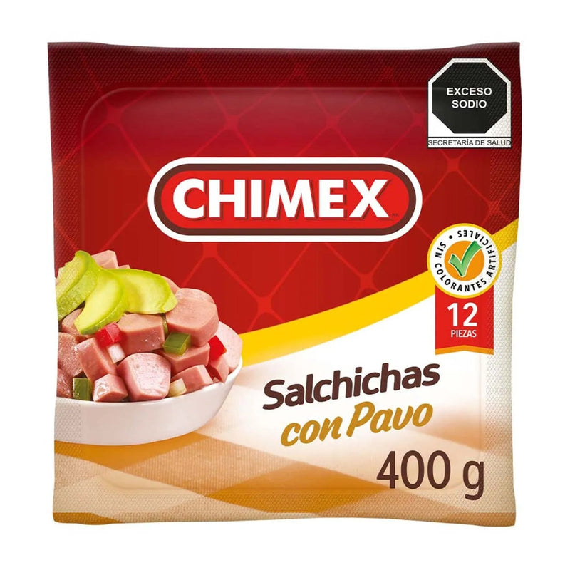 CHIMEX SALCHICHAS CON PAVO 400 GR