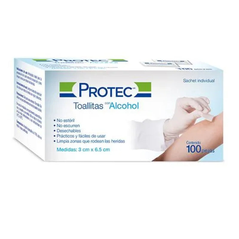 PROTEC TOA C/ALCOHOL C/100