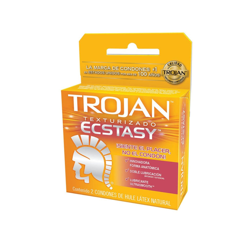 TROJAN ECSTASY TEXTURIZADO C/2