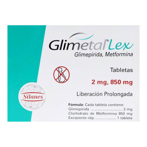 GLIMETAL LEX 2/850 MG TAB C/30