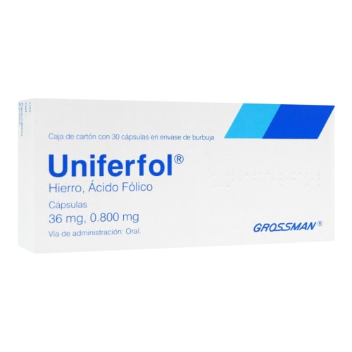 UNIFERFOL 36/0.80 MG CAP C/30