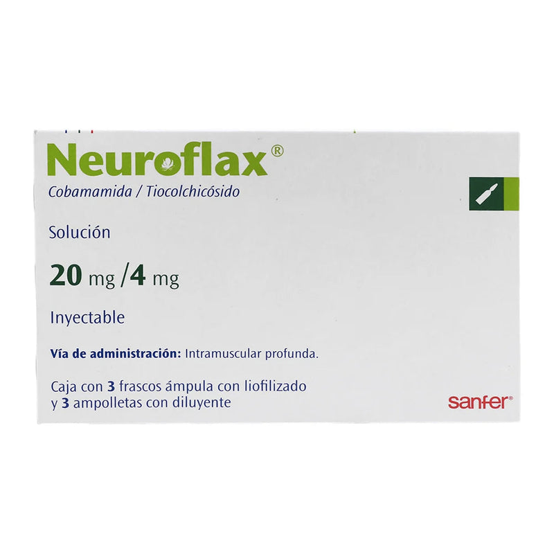 NEUROFLAX 20/4 MG SOL INY C/3