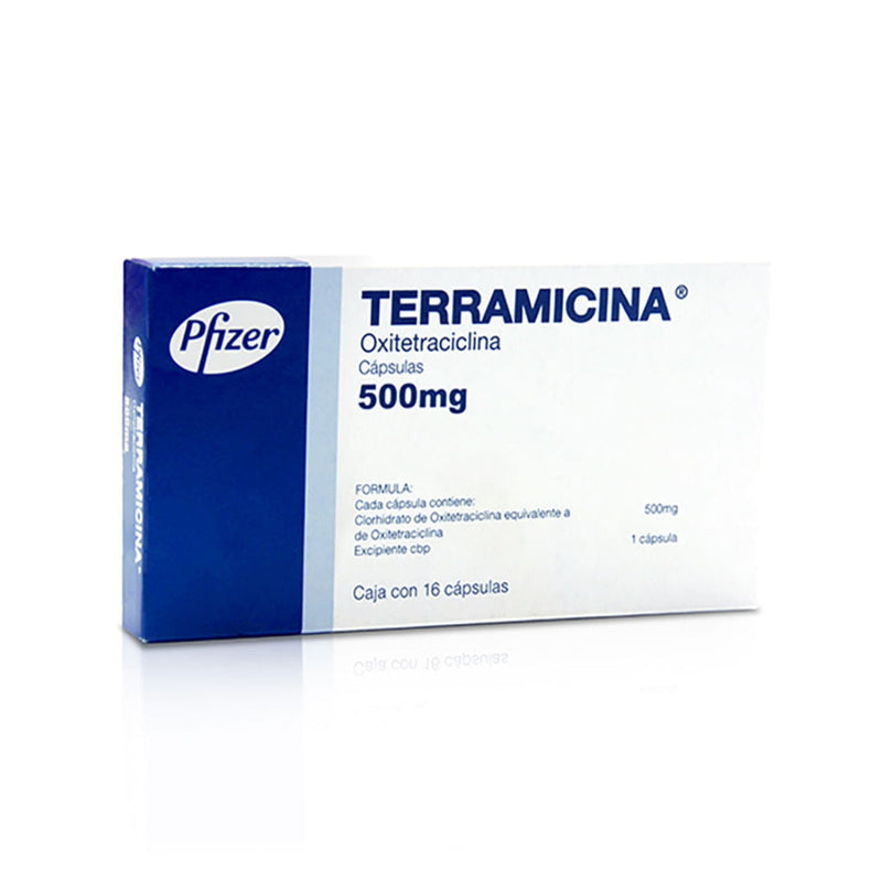 TERRAMICINA 500 MG CAP C/16