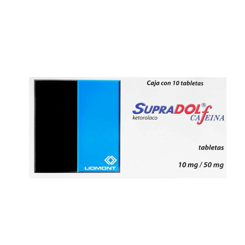 SUPRADOL CAFEINA 10/50 MG TAB C/10