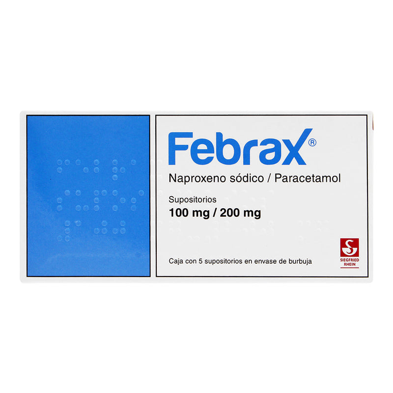 FEBRAX 100 MG SUPS C/5