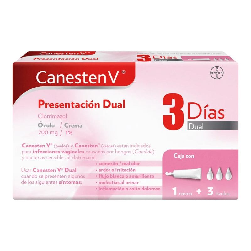 CANESTEN V DUAL 3 DIAS OVULOS/CRA 10 GR