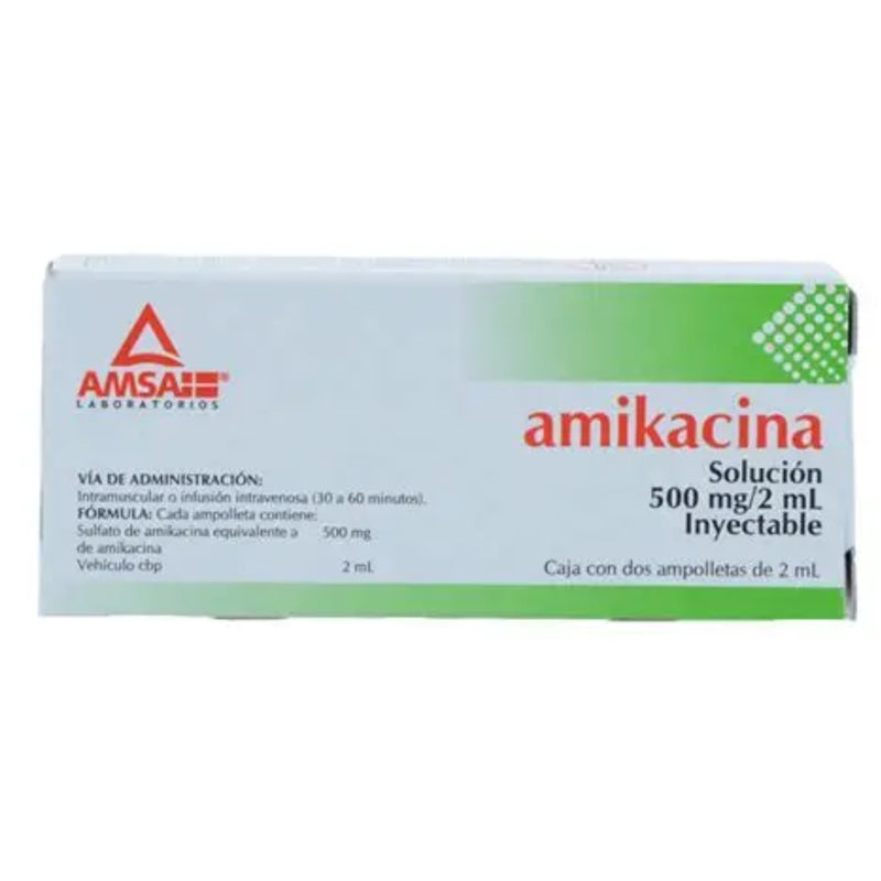 AMIKACINA 500 MG AMP C/2 AMSA GI