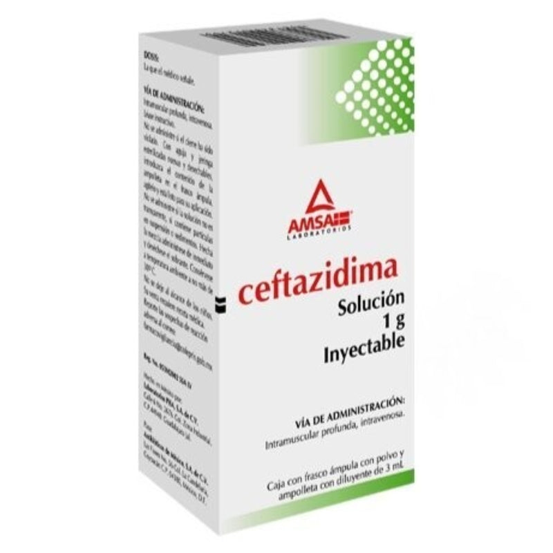 CEFTAZIDIMA SOL INY 1 GR AMSA GI