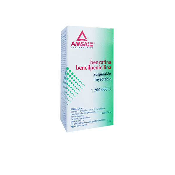 BENZATINA BENCILPENICILINA 1200000 U INY IM 5 ML