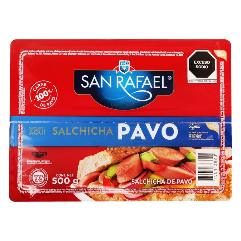 SAN RAFAEL SALCHICHA DE PAVO 500 GR