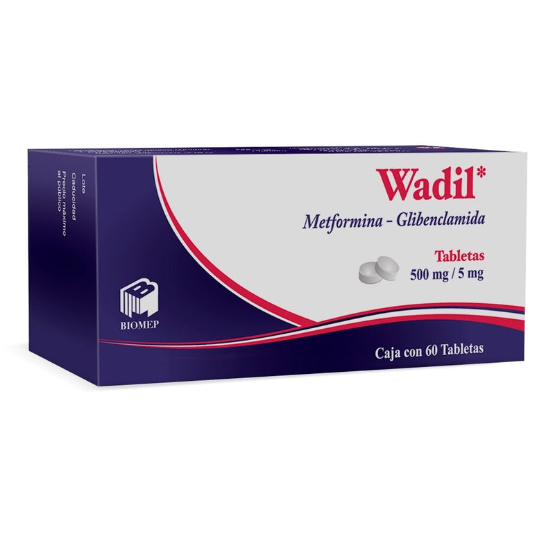 WADIL 500/5 MG TAB C/60 (METFORMINA/GLIBENCLAMIDA) GI