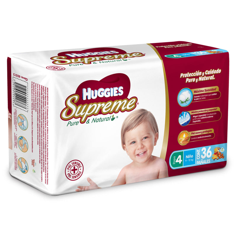 HUGGIES SUPREME 4 C/36 MES5%