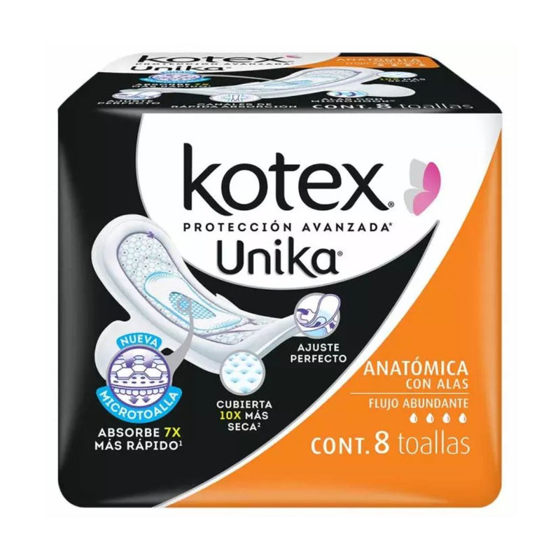 UNIKA KOTEX C/ALAS TOA C/8
