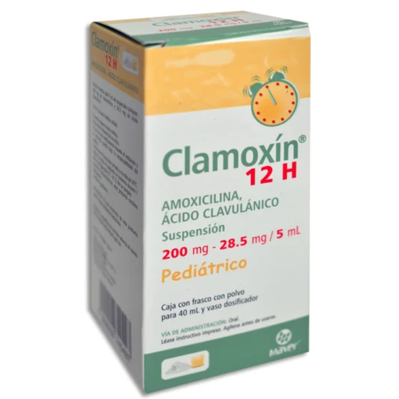 CLAMOXIN 12 H 200/28.5 MG PED SUSP 40 ML GI