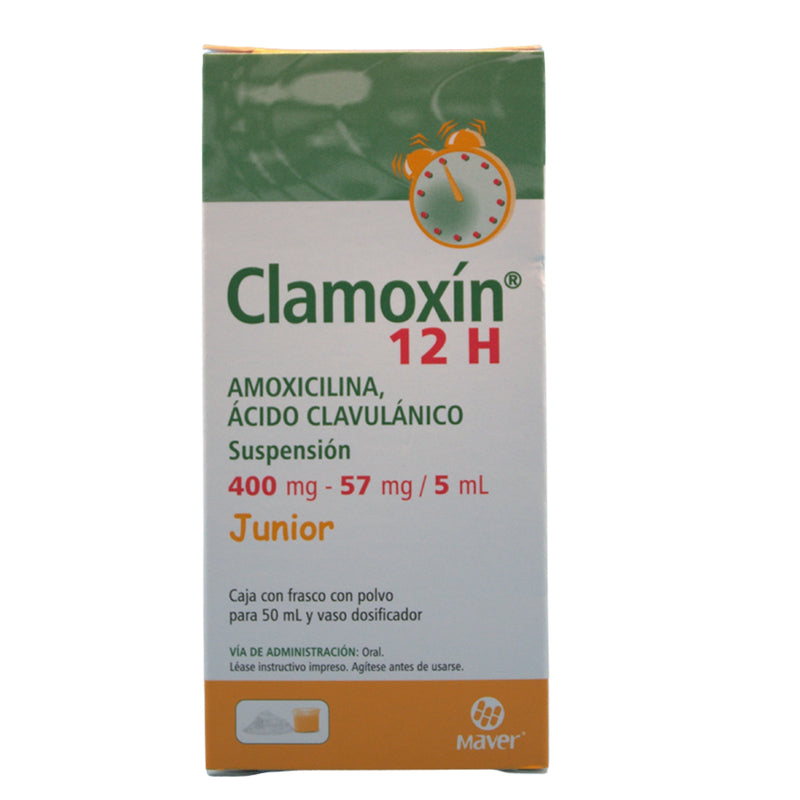 CLAMOXIN 12 H 400/57 MG JUNIOR SUSP 50 ML GI