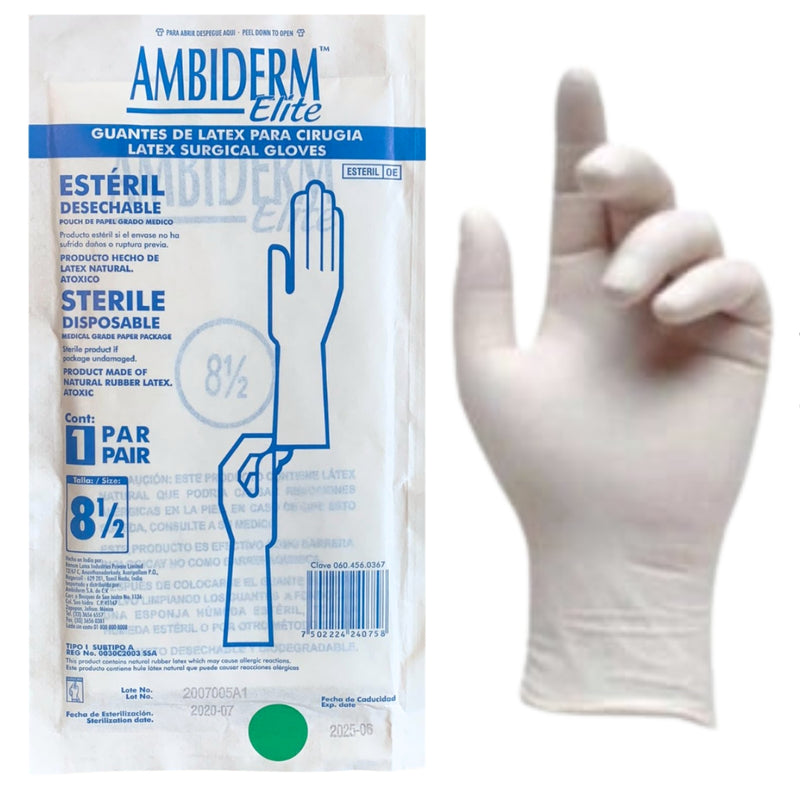 AMBIDERM GUANTE CIRUJ EST 8.5