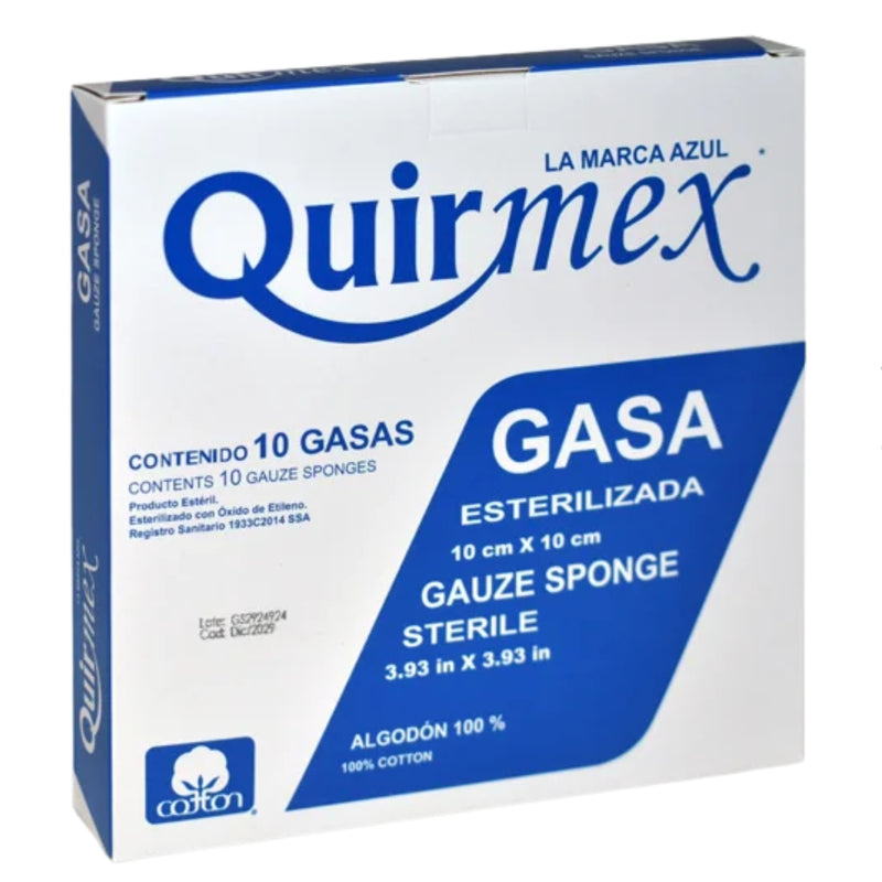 QUIRMEX GASA ESTERIL 10X10 CM C/10