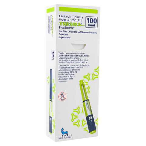 TRESIBA FLEX 100U PLUMA 1X3 ML