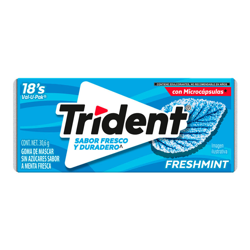 TRIDENT VALUPAK FRESHMIN 30.6G