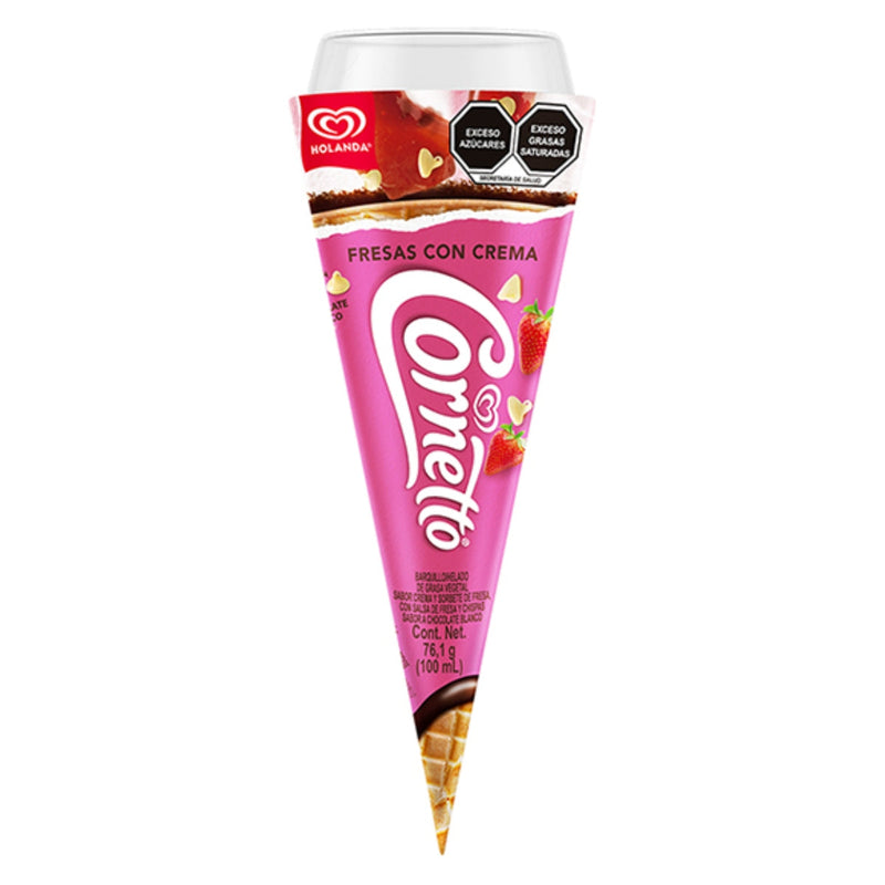 HOLANDA CORNETTO FRESAS CON CREMA 100 ML