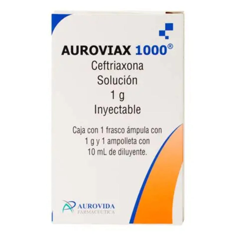 AUROVIAX 1000 CEFTRIAXONA 1 G INY IV C/1 GI