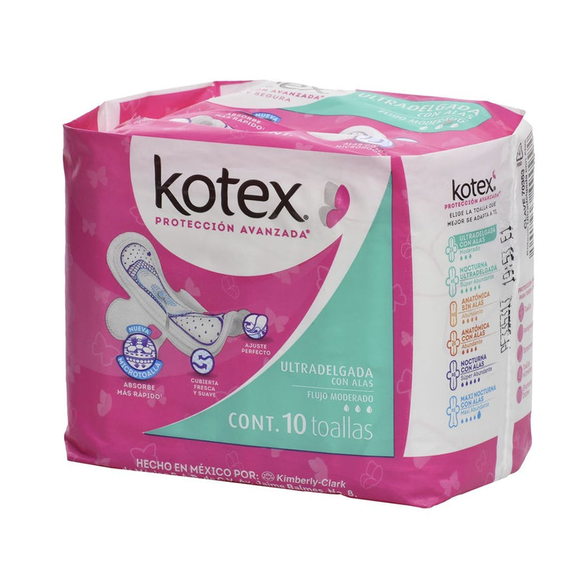 KOTEX NOC ULTRA DELGADA C/ALAS TOA C/12