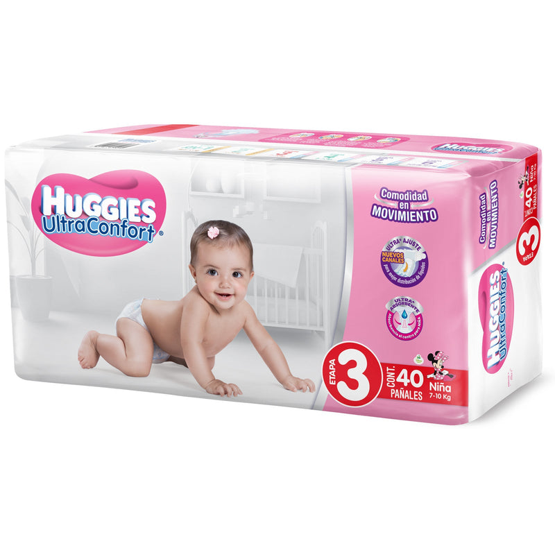 HUGGIES ULTRA 3 NIÑA C/40