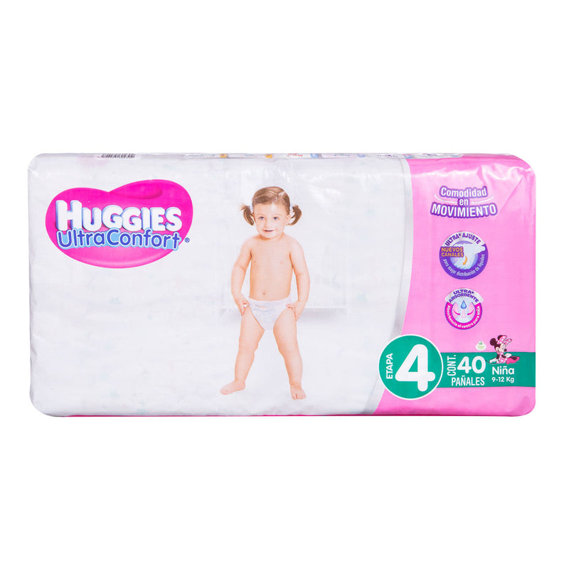 HUGGIES ULTRA 4 NIÑA C/40