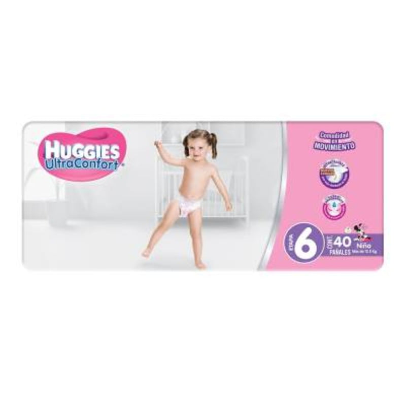 HUGGIES ULTRA 6 NIÑA C/30